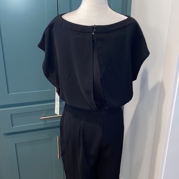 NWT ELIZA J Cap Sleeve Wide Leg Jumpsuit in Black - Picture 8 of 11